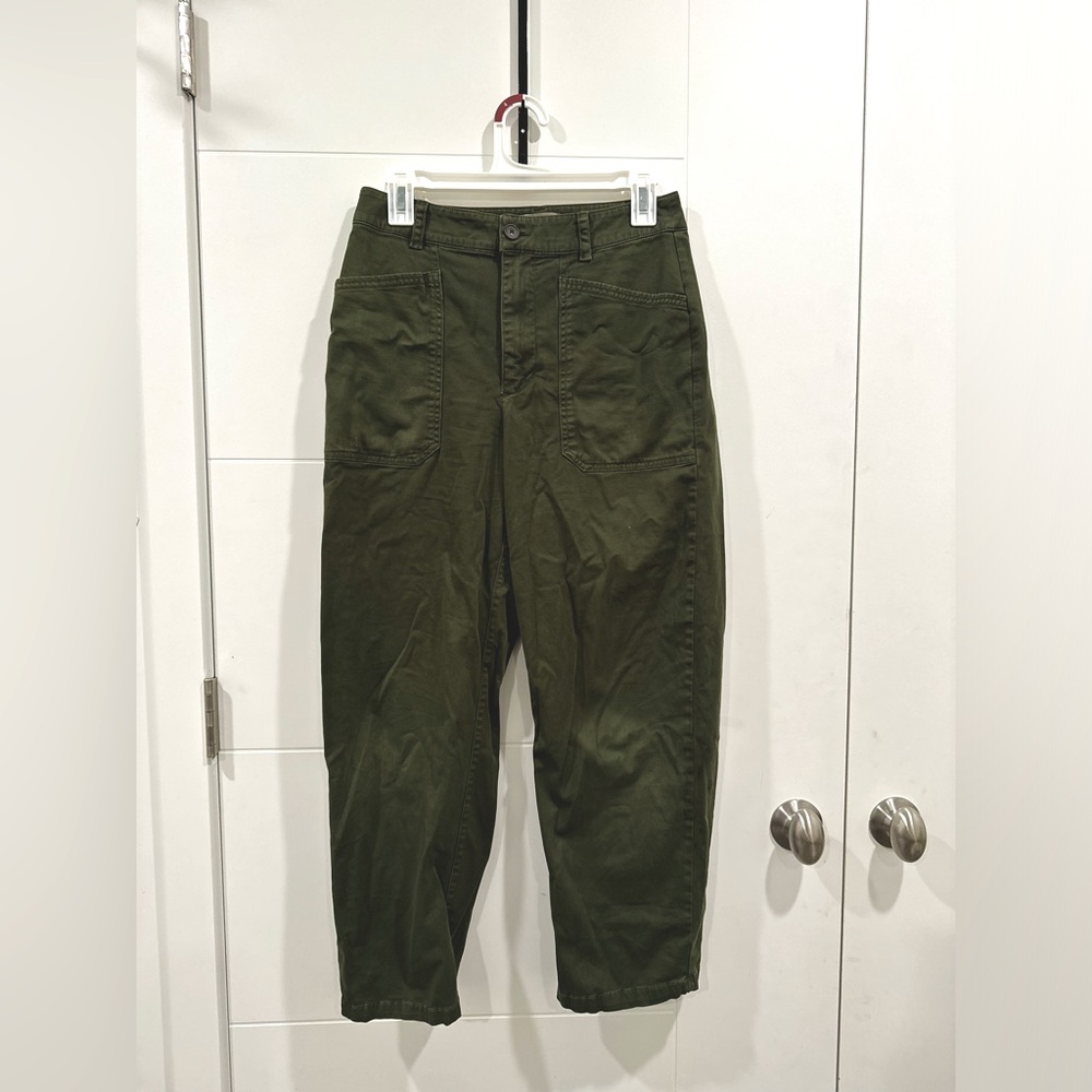 Green Baggy High Waited Pants
